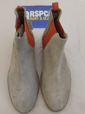 Zara Mens Leather Suede Light Grey  Chelsea Boots. New