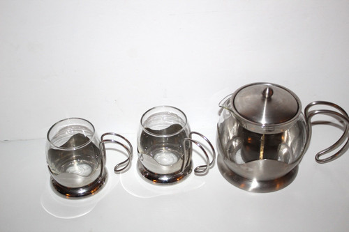 Glass tea pot infuser - infuser, with
