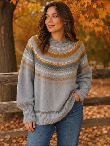 Crew fair isle sweater - fair,