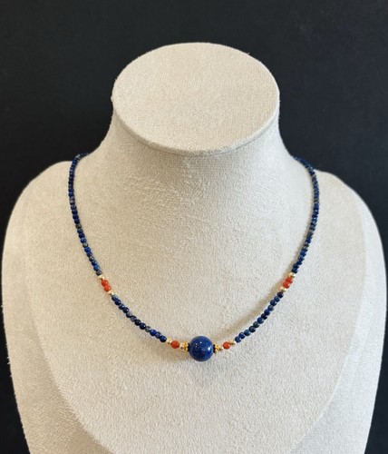 Lapis lazuli red beaded - lazuli,