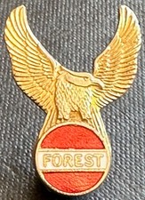 NOTTINGHAM FOREST FC Vintage badge Maker COFFER N'ton Brooch pin 22mm x 32mm