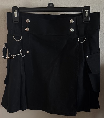 Women black scottish - black, kilt