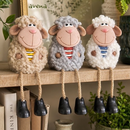 Pack sitting sheep ornaments - sitting,