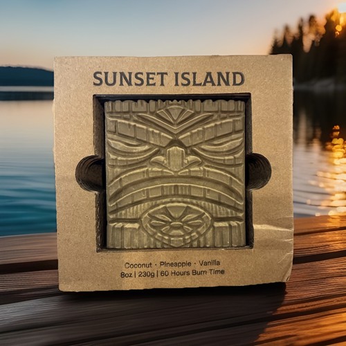 Sunset island mana - island, candle