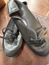 Katz Black Leather Split Sole Dance Shoes Size 1 Jazz Modern Shoes Brand New