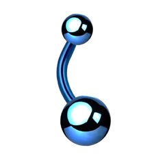 Steel Belly Bar - PVD Plated - Choose Colour & Size: 8mm 10mm 12mm 14mm