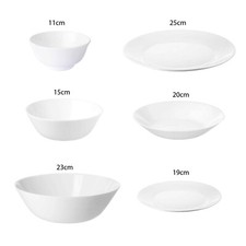 4 x White dinner Plates Bowls Side Sandwich Dessert Cereal Crockery