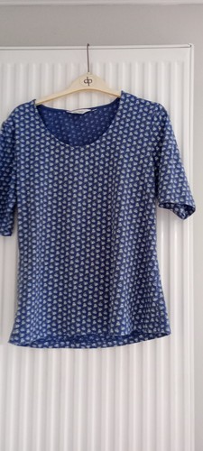 Seasalt blue flowery shirt - blue, t-shirt