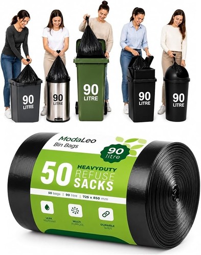 Heavy duty black bin bags - heavy,