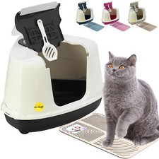 Large Hooded Corner Cat Litter