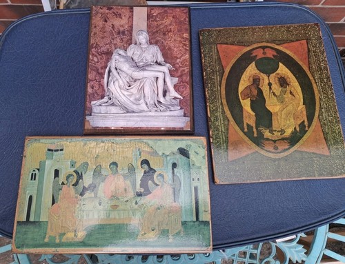 Vintage religious wall plaques - religious,