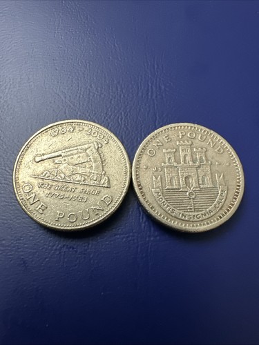 Gibraltar one pound coins - gibraltar,