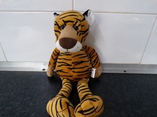 RUSS BERRIE ORANGE STRIPE TIGER BEANIE PLUSHIE SOFT TOY 15IN