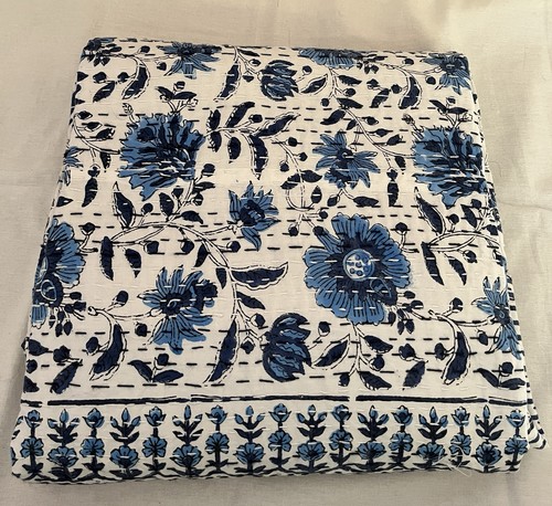 Indian kantha quilt bedspread - indian,