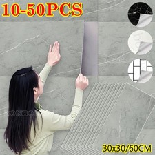 50X Marble Tile Stickers Wall Sticker Self-adhesive for Kitchen Bathroom Floor