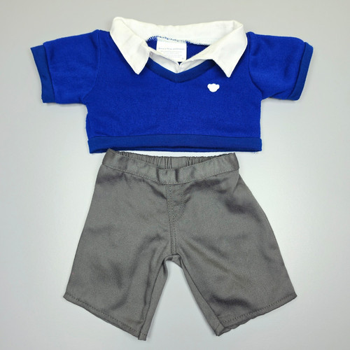 Build bear blue collared - build,