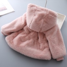 Baby Kids Girls Faux Mink Fur