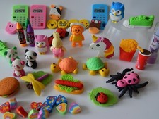 Mixed NOVELTY ERASERS Eraser Party Bag Fillers/Toys/Prizes/School Choose Amount