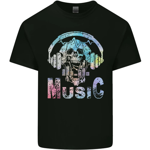 Music skull with headphones - with,