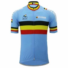 Mens Retro team Belgium Cycling Jersey Bicycle Jersey Cycling Shirt Cycling Tops