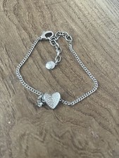 DKNY Silver Diamanté Heart Bracelet