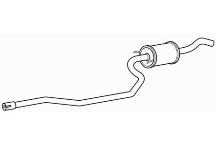Centre exhaust middle silencer - middle,