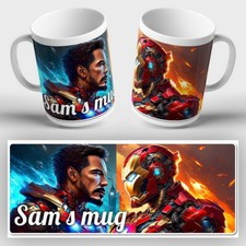 MARVEL PERSONALISED Mug Ceramic or Unbreakable Avengers Iron Man Super Heroes