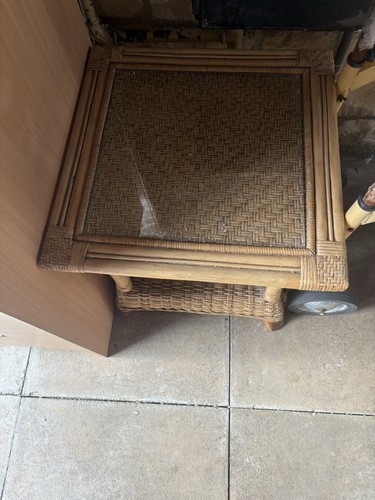 Cane wicker coffee side - cane,