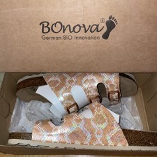 BONOVA 3 STRAP ROSE SNAKESKIN
