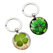 Lucky Four Leaf Clover Keyring