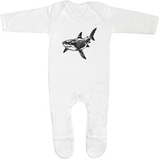 'Sketchy Shark' Baby Romper