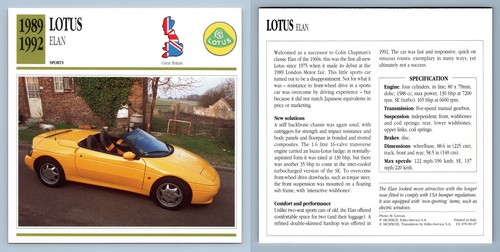 Lotus elan 1989 92 - -, sports