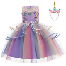 Kids Girls Unicorn Tutu Dress