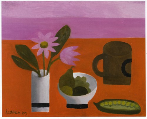 Brown mug mary fedden print - fedden, in
