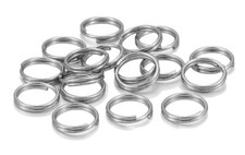 6mm Rhodium Keyring Split