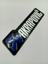 AKRAPOVIC 3D HEATPROOF EXHAUST BADGE STICKER GRAPHIC DECAL ALUMINIUM 100x30MM