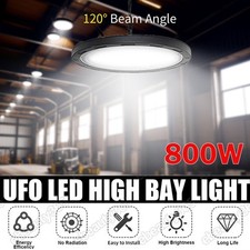 NEW UFO LED High Bay Light Workshop Garage 800W Lights Industrial Warehouse Lamp