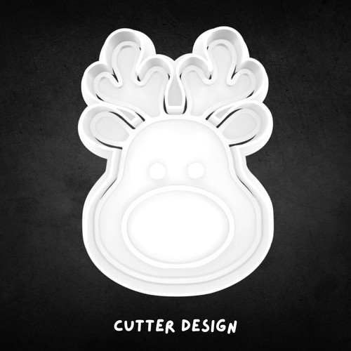 Christmas reindeer face cookie - christmas,