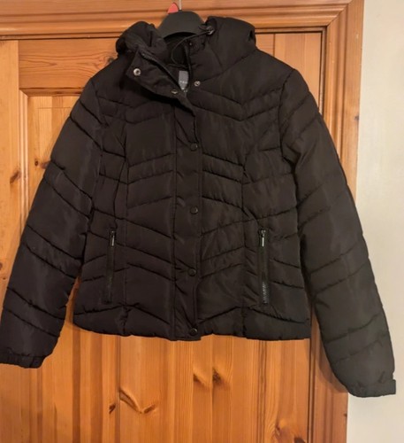 Black ladies puffa coat - ladies, /