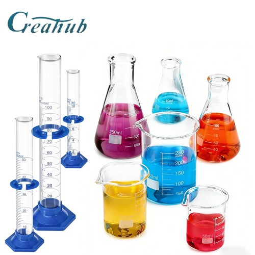 9pcs lab flask set graduated - 9pcs,