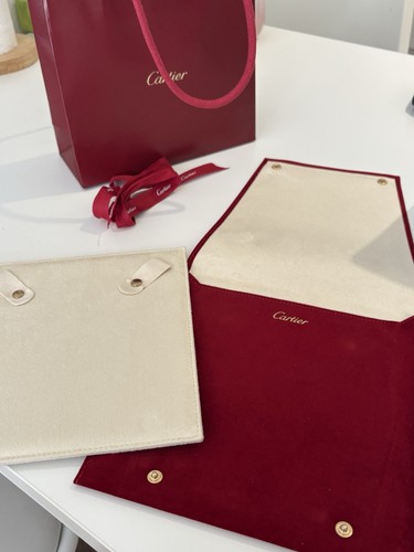 Cartier red velvet - red, lined