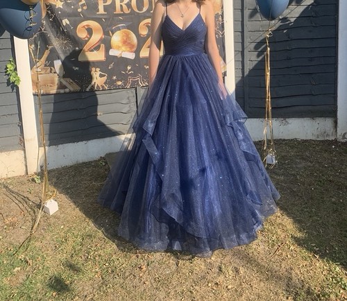 Navy blue sleeveless - sleeveless, tulle