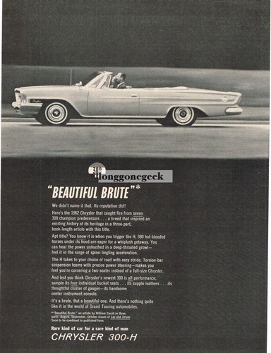 1962 chrysler 300 - chrysler, 300-h