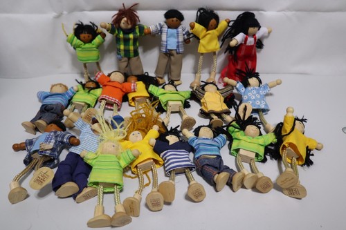 Lot wooden doll house - doll,