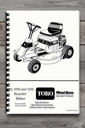 Wheel horse 832 - 832, 1032