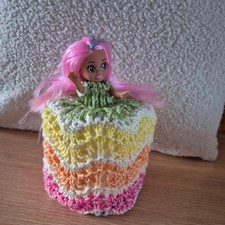 Retro Toilet Roll Cover Doll Hand Knitted #454