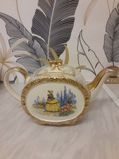 Sadler Ceramic Crinoline Ladies & Gentleman Teapot - Made in England
