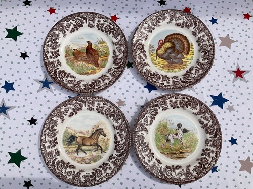 Spode pottery woodland - spode, plates