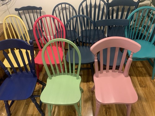 Hand painted upcycled dining - painted,