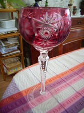 Tall German Traube Wine Glass By Nachtmann.